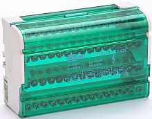 Шина в корпусе на DIN-рейку (кросс-модуль) DEKraft ШН103-4-15-125 зеленый картинка 